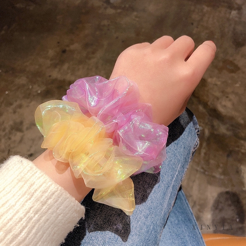 Dây buộc tóc co giãn nhiều màu sắc dễ thương