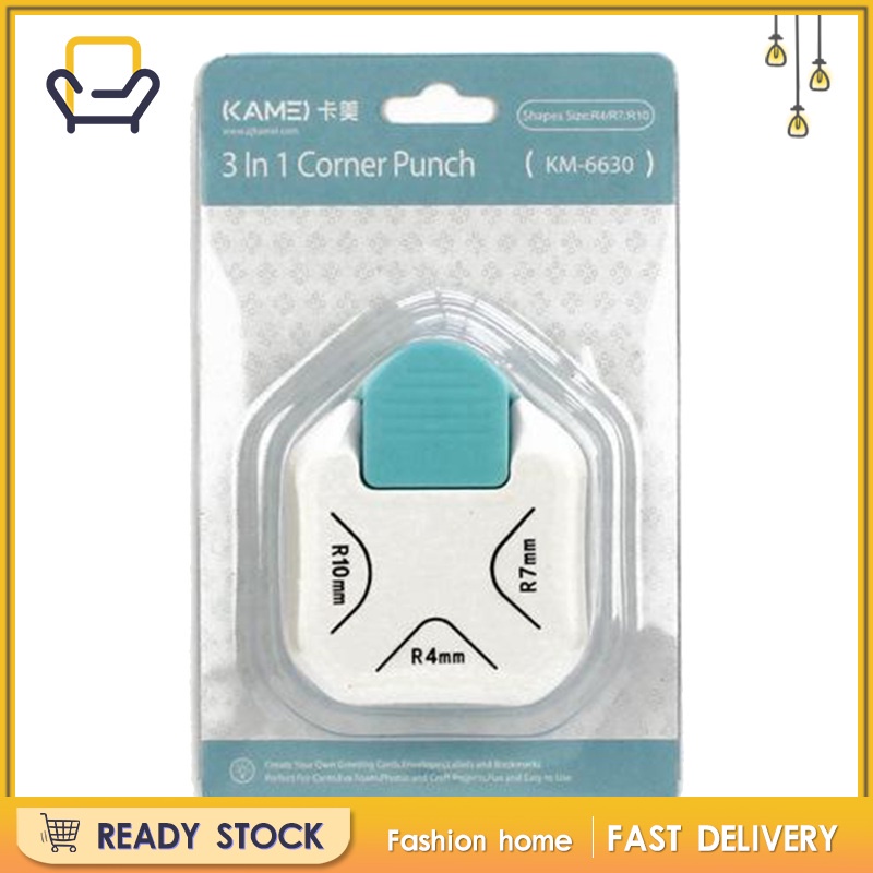 Dụng Cụ Dập Nổi Góc Giấy Tròn 4mm 7mm 10mm 3 Trong 1 Happi2ness