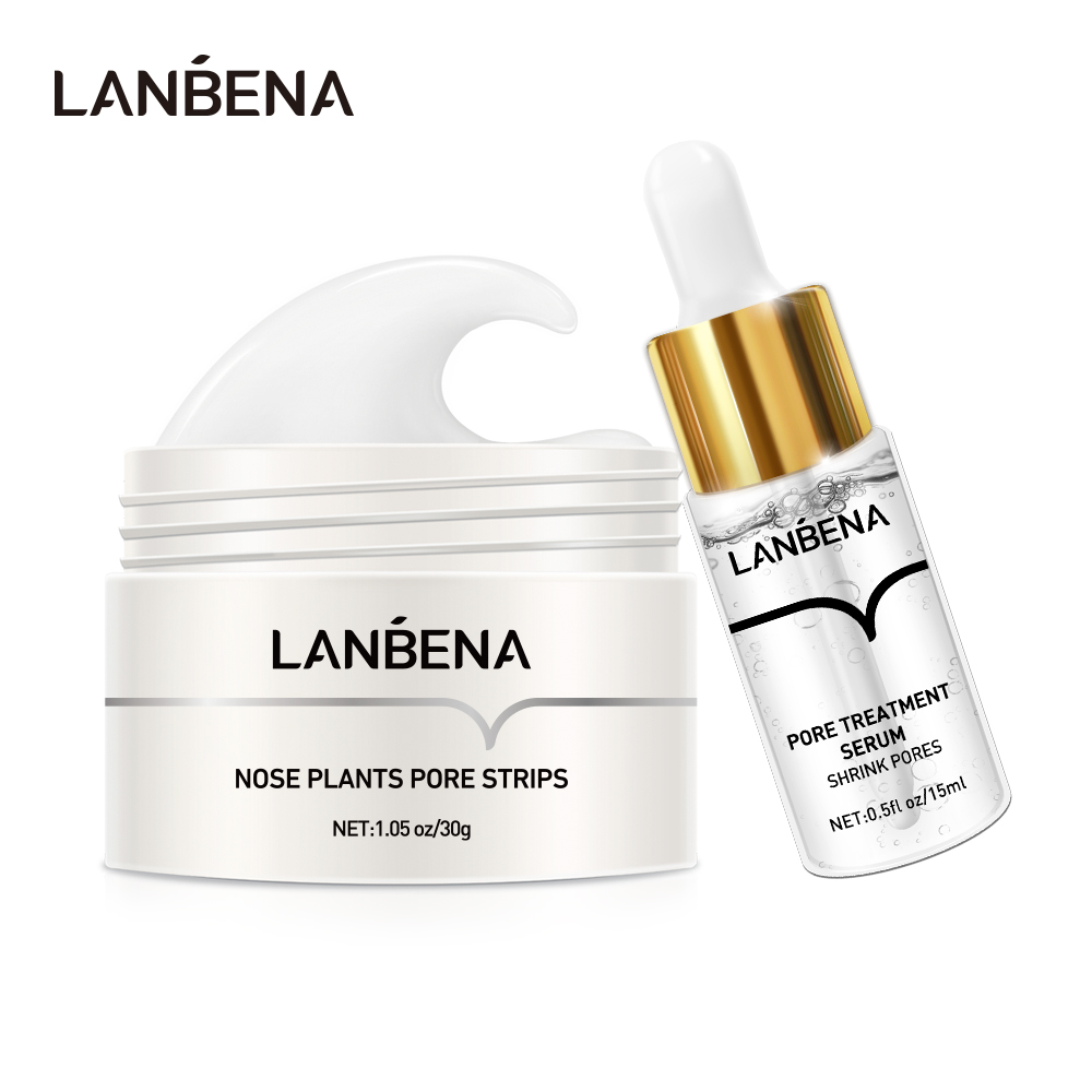 Tinh chất Lanbena chiết xuất thực vật loại bỏ mụn đầu đen kiểm soát dầu làm sạch sâu lỗ chân lông chăm sóc da 15ml