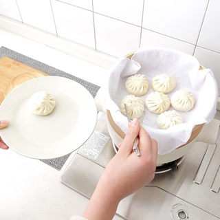 1 tấm vải cotton lót nồi hấp bánh bao tiện lợi 32x32cm