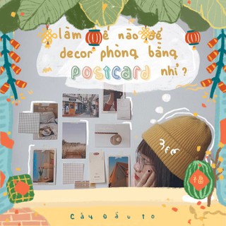 Postcard Trang Trí Bìa Cứng Nhiều Chủ Đề