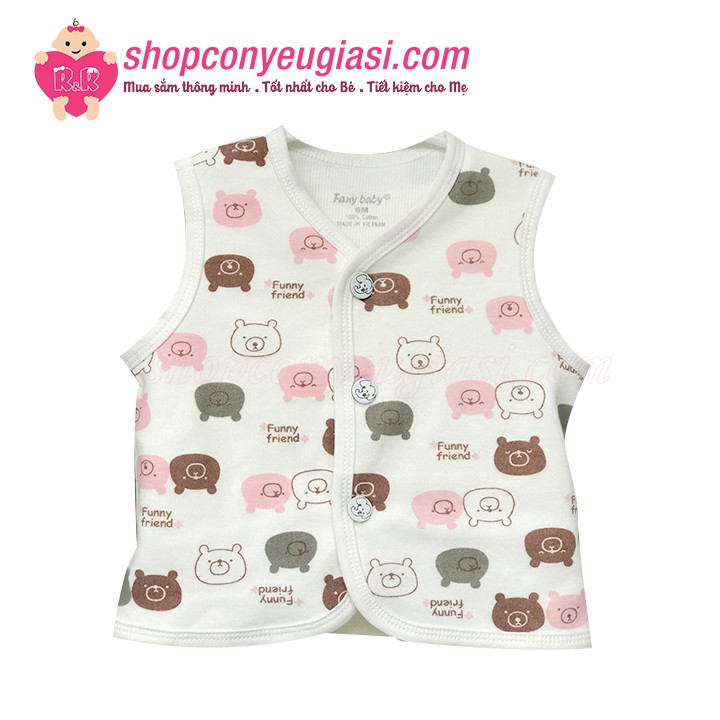 Áo Gilet Fany Túi Tròn In Rơi - Made In Vietnam