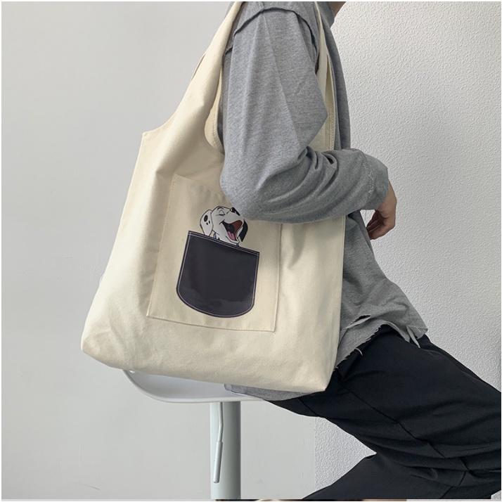 Túi Tote Vải canvas Túi Đeo Vai Đi Học Đi Chơi Giá Rẻ Thời Trang Unibag