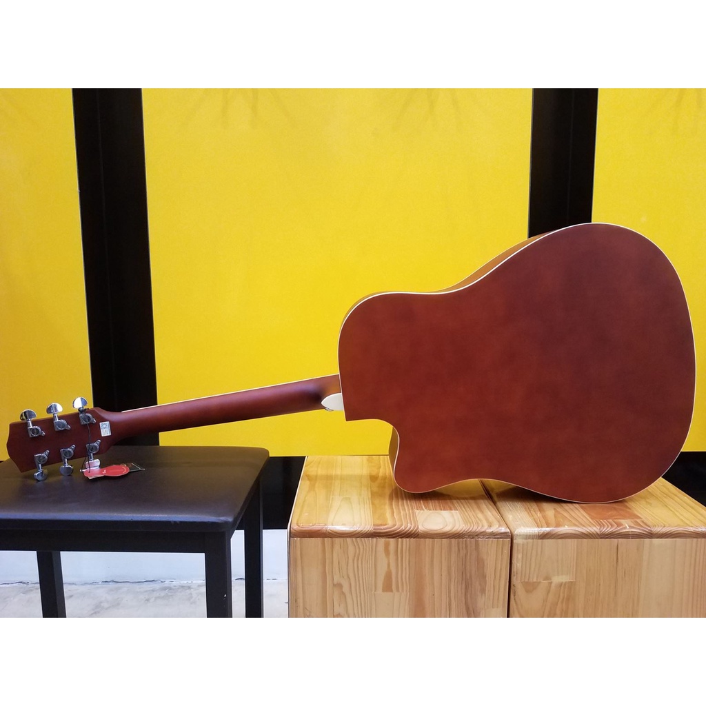 Combo đàn guitar acoustic Rosen G11NA (vàng gỗ) và khóa học guitar Hiển Râu (trị giá 699k)