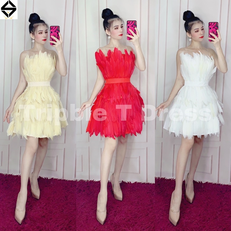 Đầm body ngắn lông cúp siêu xinh TRIPBLE T DRESS - size M/L - MS368V