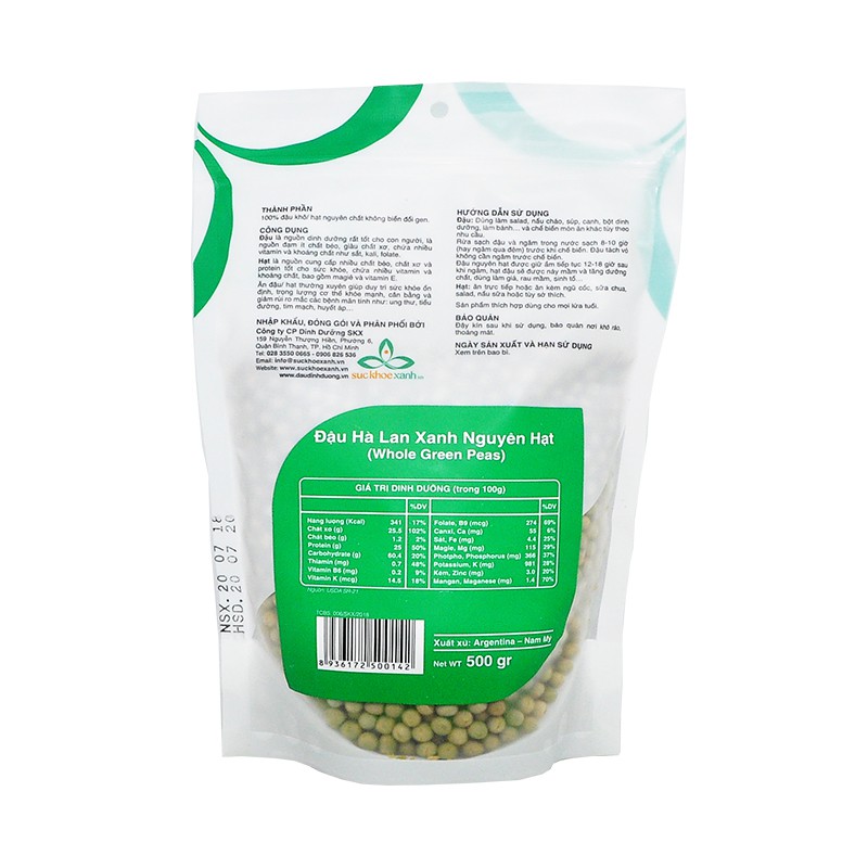 Đậu Hà Lan Khô 500GR Nhập Khẩu 💝FREE SHIP💝 Đậu Hà Lan Cho Bé Hàng Date Mới Liên Tục | BigBuy360 - bigbuy360.vn