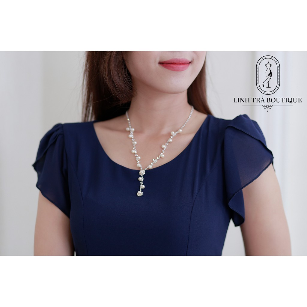 Váy đầm trung niên cao cấp [LINH TRÀ] đầm voan kèm thắt lưng eo thiết kế lịch sự, sang trọng - TM 44 | BigBuy360 - bigbuy360.vn