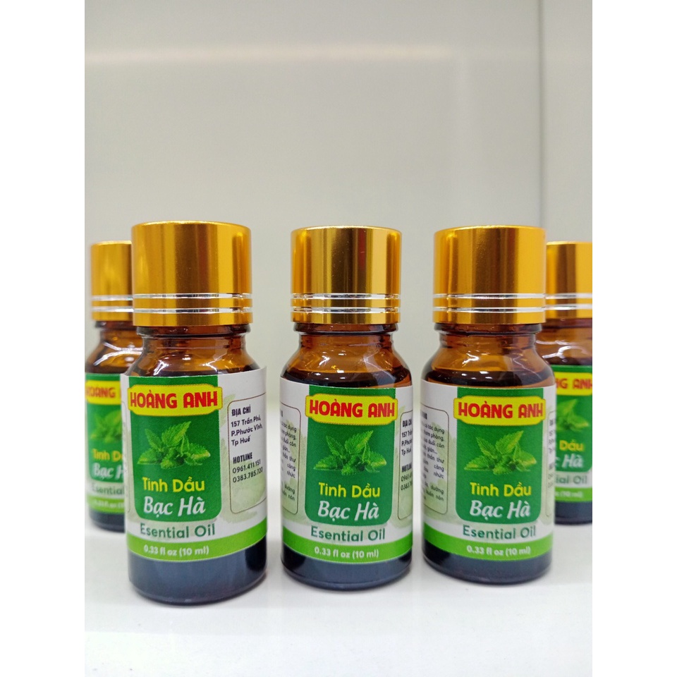 TINH DẦU BẠC HÀ HOÀNG ANH NGUYÊN CHẤT Có kiểm nghiệm đủ dung tích 10ml,30ml, 50ml,100ml