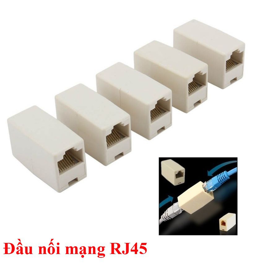 Đầu nối dây cáp mạng Internet / LAN chuẩn RJ45 (1 ra 1)