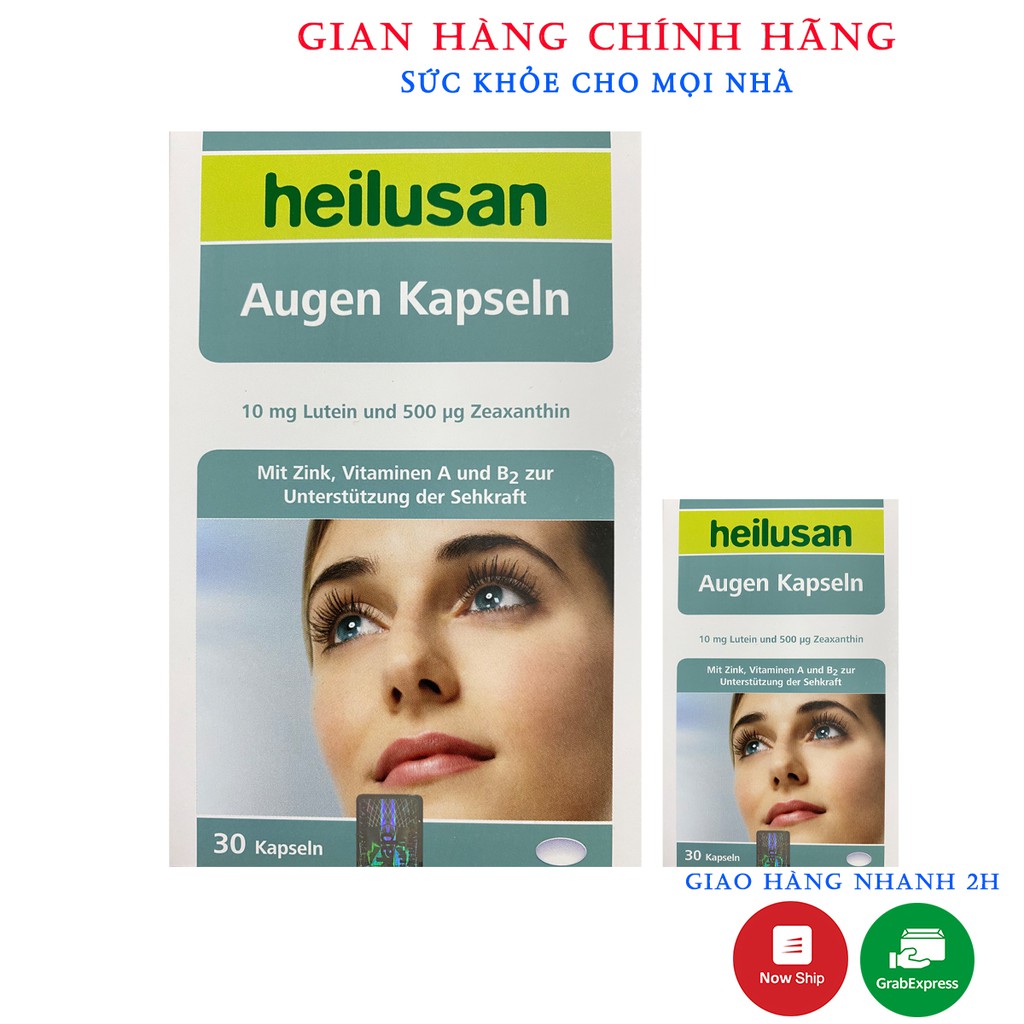 Augen Kapseln Heilusan - Bổ Sung Dưỡng Chất Cho Mắt, Giảm Mỏi, Khô Nhức Mắt (Hộp 30 viên)