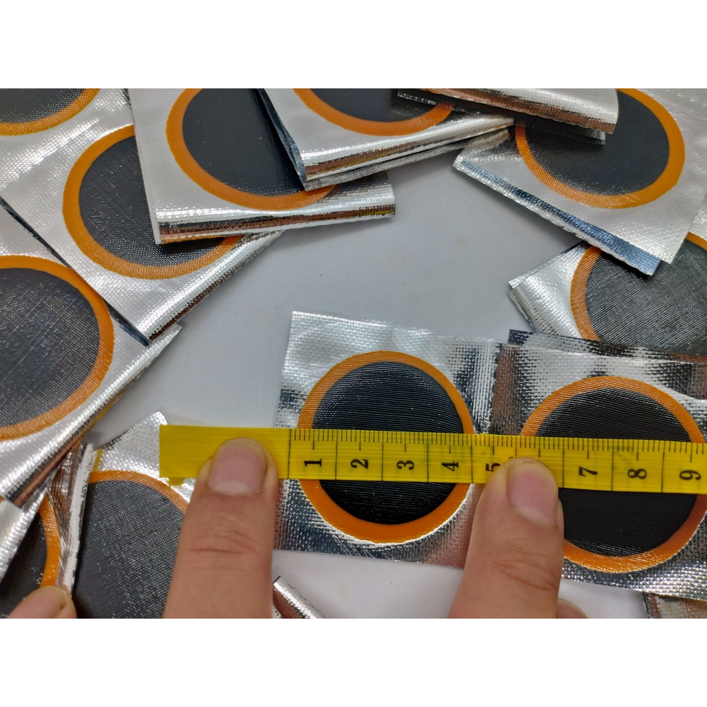 90 Miếng vá Săm, Vá Lốp, Vá Vỏ,Vá ruột, Vá đa năng - Kích thước 40mm dành cho Ôtô, Xe Máy-R-03