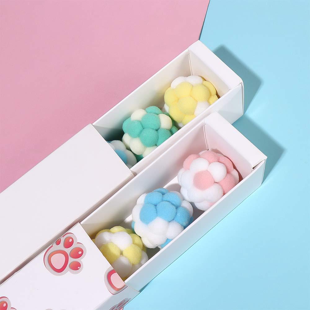 Bóng Lông Xù Nhiều Màu Đáng Yêu Cho Mèo Cưng|Dụng Cụ Mài Móng Tự Làm Nóng Cho Thú Cưng