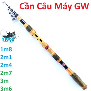 Cần câu máy GW thu gọn, Pat máy kim loại 2020 carbon 100% tải cá lên tới 15kg - [ Chí Thiện ]