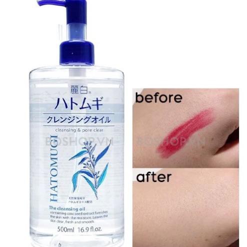 Dầu tẩy trang Hatomugi 500ml chiết xuất ý dĩ hàng Nhật nội địa - KONNICHIWA | BigBuy360 - bigbuy360.vn
