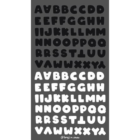 Bongjua | Alphabet sticker 2.0 - Nhãn dán chữ cái🔠
