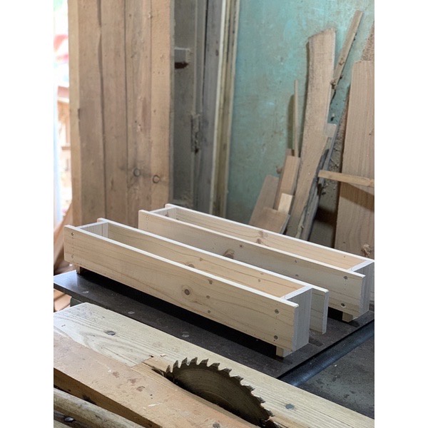 Hộp gỗ trồng cây decor, chậu trồng sen đá