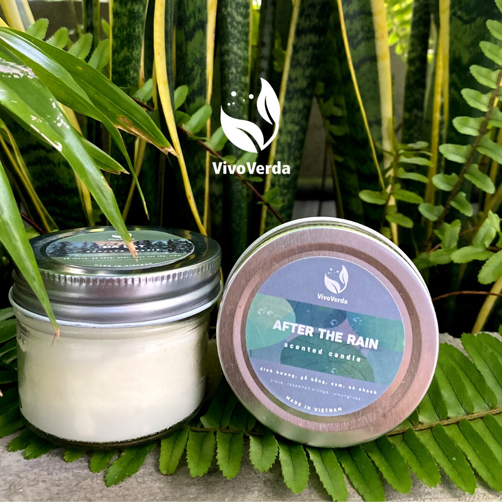 NẾN THƠM MÙI HƯƠNG AFTER THE RAIN 200g/VIVOVERDA SCENTED CANDLE  AFTER THE RAIN SCENT 200g