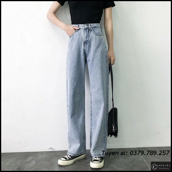 [Sỉ] Quần jean nữ baggy giá rẻ TA06