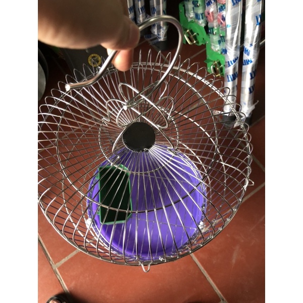 Lồng chim chào mào inox tặng kèm máng ăn