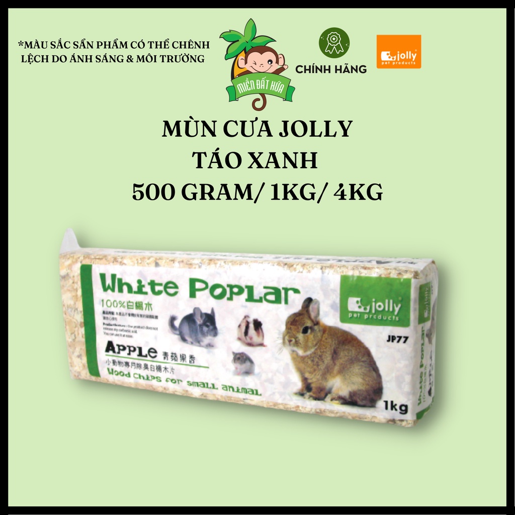 Lót chuồng Hamster - Mùn cưa mềm chính hãng Jolly 4 mùi hương 500 gram, 1kg, 4kg cho hamster