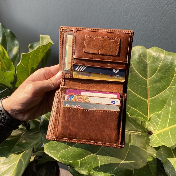 Ví nam da bò - Bóp nam da thật cao cấp phong cách Hàn Quốc