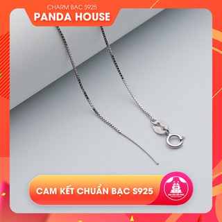 Dây chuyên bạc s925 khóa thẳng (để xỏ lỗ nhỏ, xỏ qua hạt đá) 45cm - Panda House