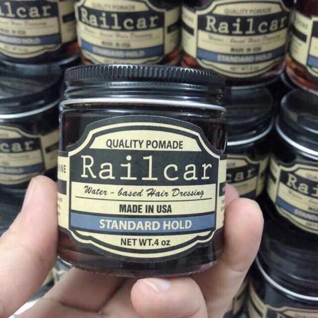 Sáp vuốt tóc Railcar Quality Pomade 100gr tạo kiểu giữ nếp cho tóc. HÀNG CHÍNH HÃNG