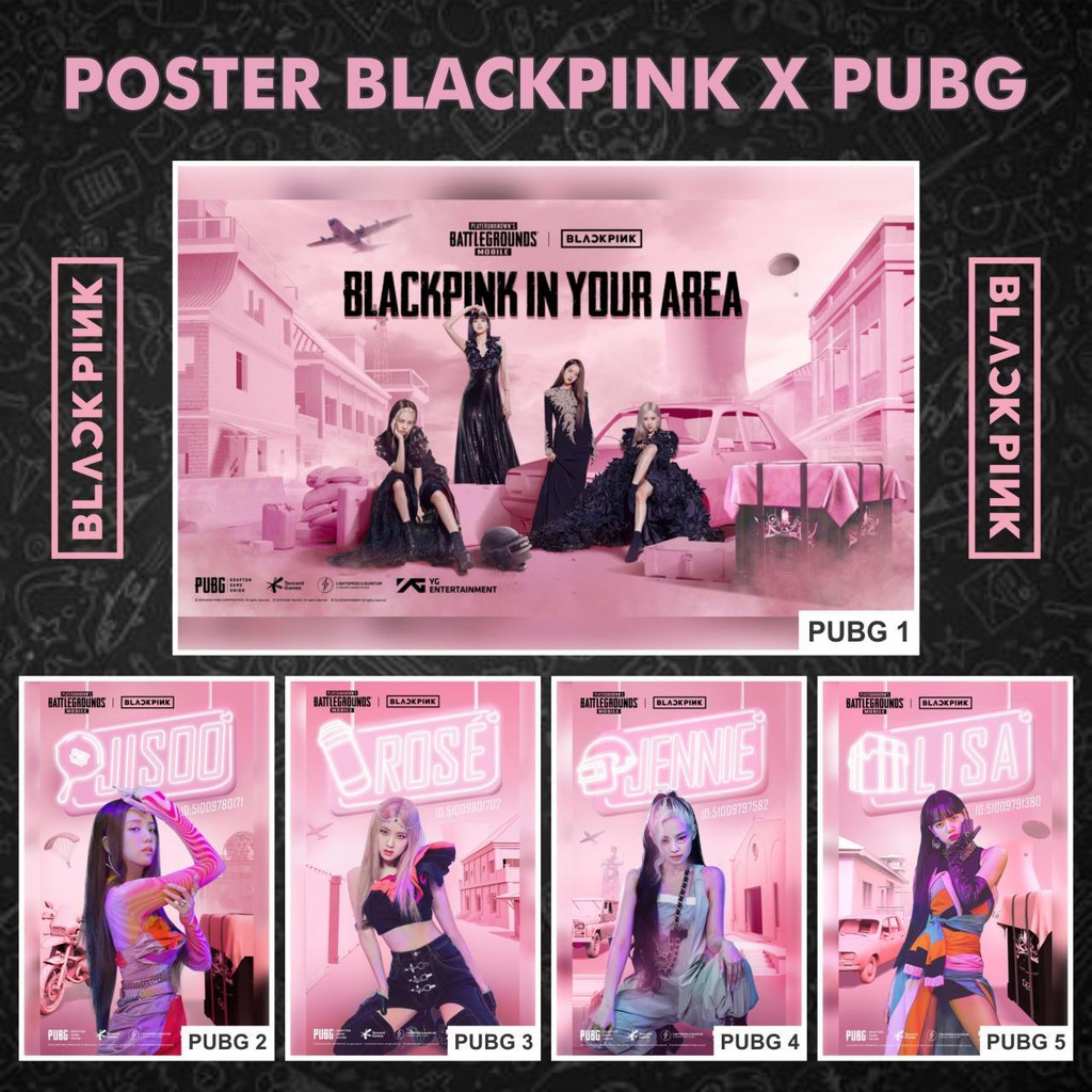 POSTER A4 DÁN TƯỜNG BLACKPINK X PUBG