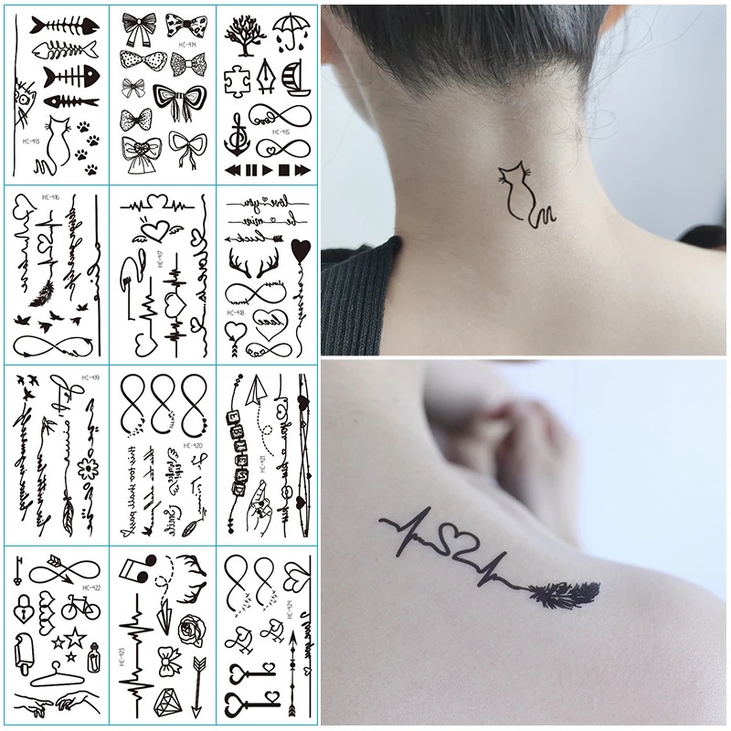 Hình Xăm Dán Tạm Thời Họa Tiết Hoa Hồng Và Bướm 3D Chống Nước Lâu Trôi Thời Trang Cho Nam Và Nữ