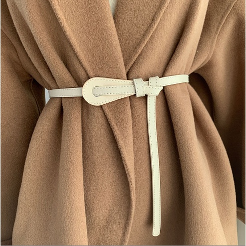 Thắt Lưng Da Pu Mềm Thắt Nút Kiểu Hàn Quốc Thời Trang Cho Nữ