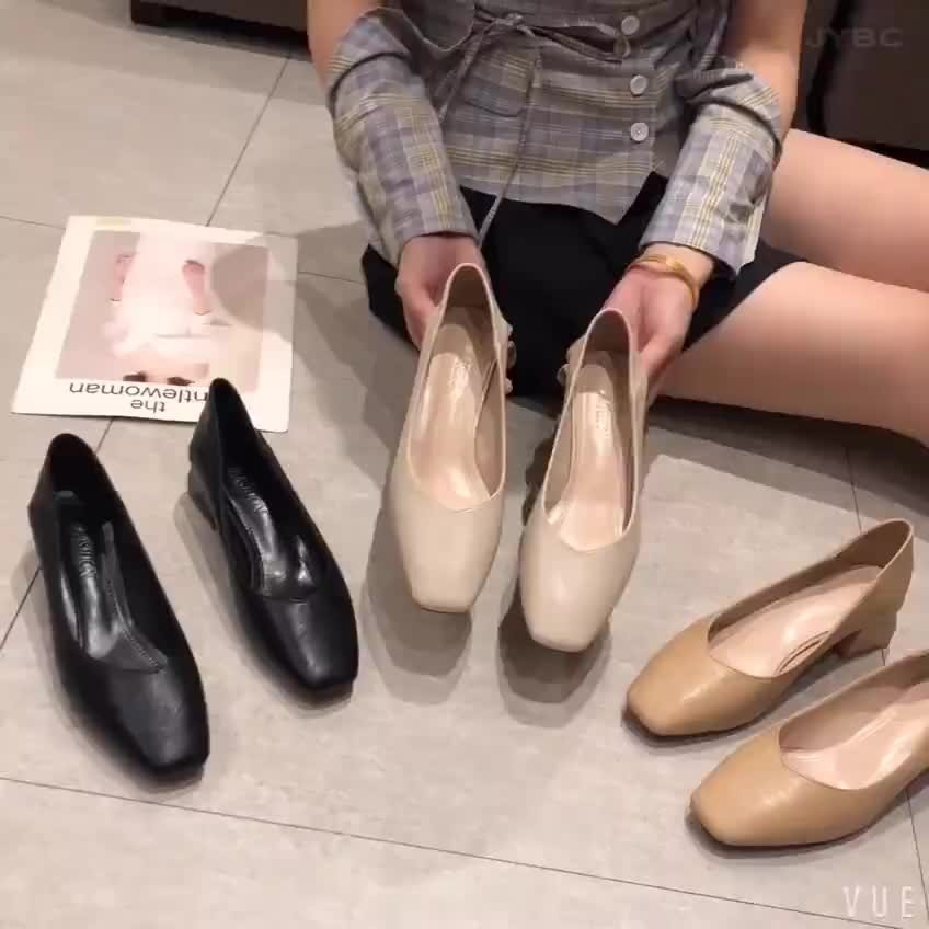 Giày Búp Bê Nữ Trơn Gót 5cm Siêu Xinh MBS288 - Mery Shoes