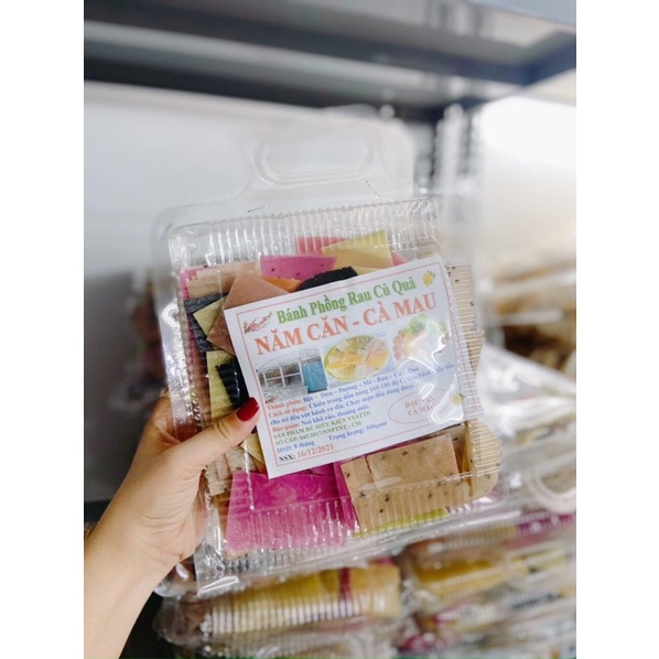 [HỎA TỐC SG] Bánh phồng rau củ quả trái cây cốt dừa Cà Mau đặc biệt giòn béo thơm ngon 500g