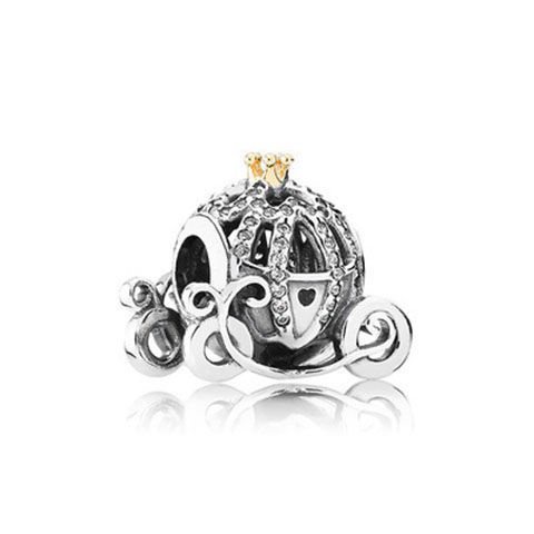 PANDORA Vòng Tay Bạc 925 Xỏ Hạt Mắt Mèo Màu Xanh Dương Tráng Men Hình Trái Tim Đại Dương Cho Nữ