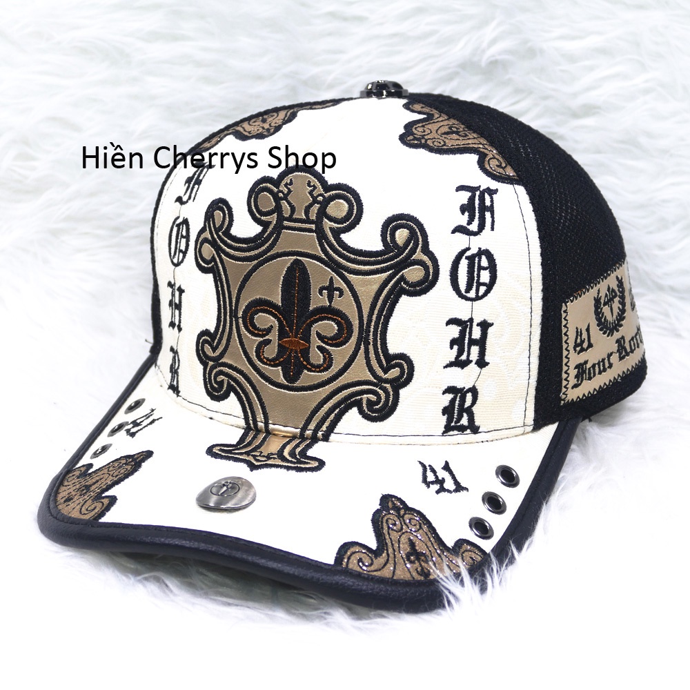 Nón kết lưới vá cotton cao cấp nhiều họa tiết &amp; thêu số 41 thời trang phù hợp cho cả nam và nữ