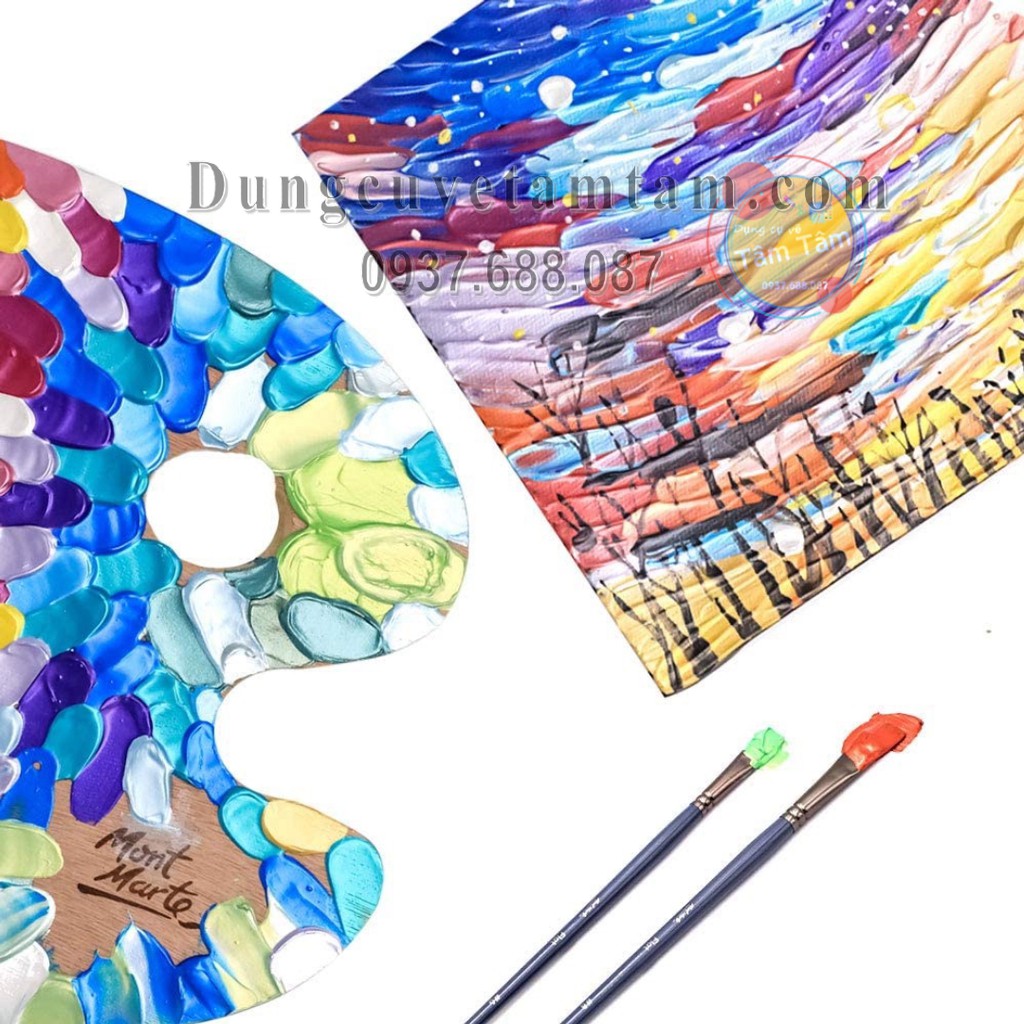 [ TÂM TÂM ]-Màu Acrlic ánh nhủ bộ 36 màu, Mont Marte Acrylic METALLIC 36 màu x36ml