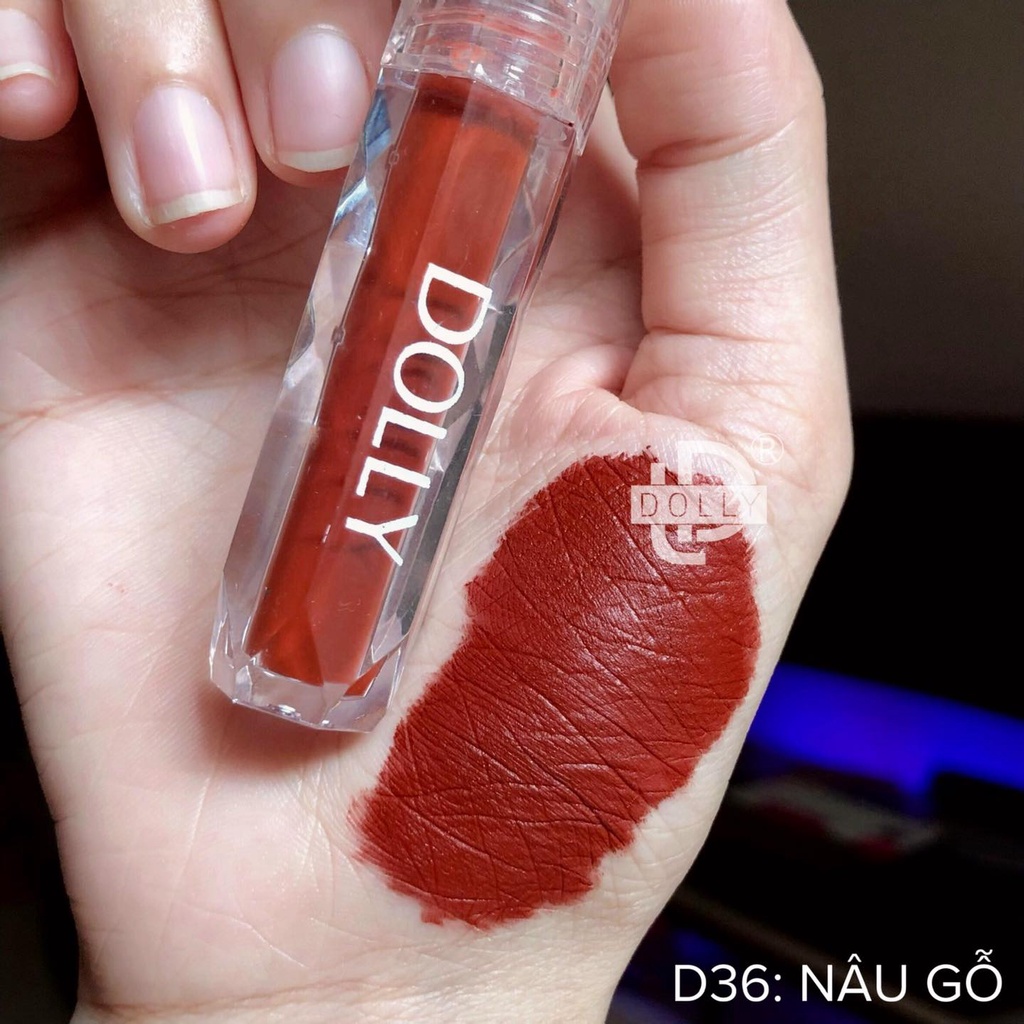 Son Lì Son Kem  DOLLY DIAMOND VELVET Không Chì Cao Cấp Chính Hãng NEW 2021