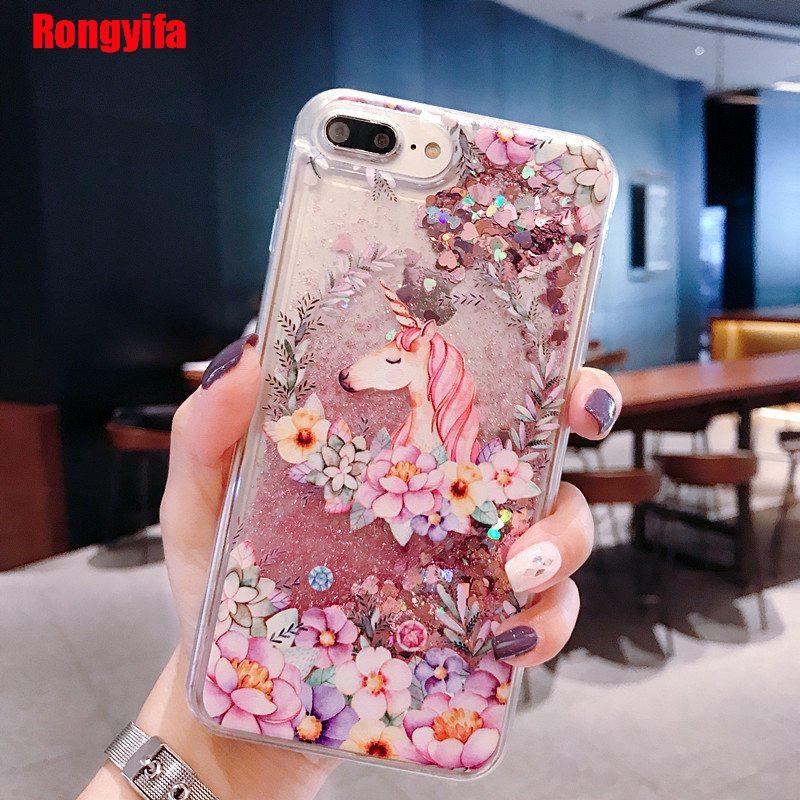 Ốp điện thoại kim tuyến nước cá tính cho Samsung Galaxy Note 10 S10 Plus S10e S10+ S9 S9+ S8 S8+