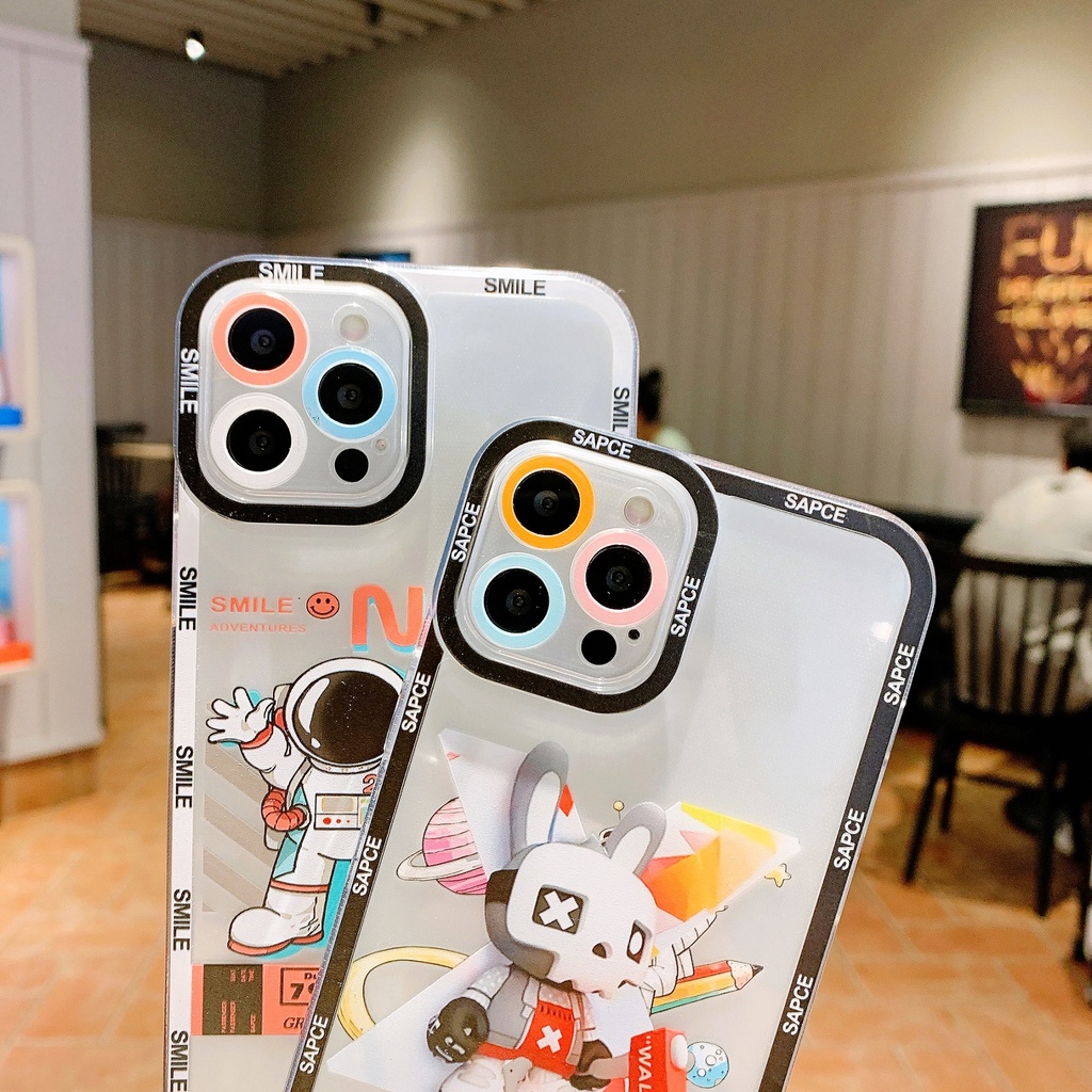 Ốp Rabbit X Iphone viền vuông 8 plus/X/Xsmax/11/11 Pro Max /12 Pro Max/13/13 Pro Max