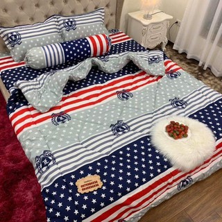 Bộ chăn phao ga gối👉2mx2m2👉vải poly cotton,chọn mẫu ở bài-mẫu cờ mỹ