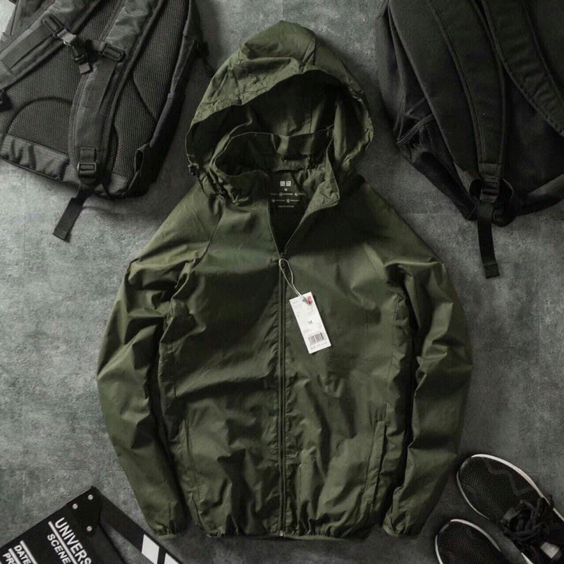 ÁO GIÓ NAM U.N.I 2 LỚP SIÊU CHỐNG NƯỚC ( đủ sz từ 50-75kg)