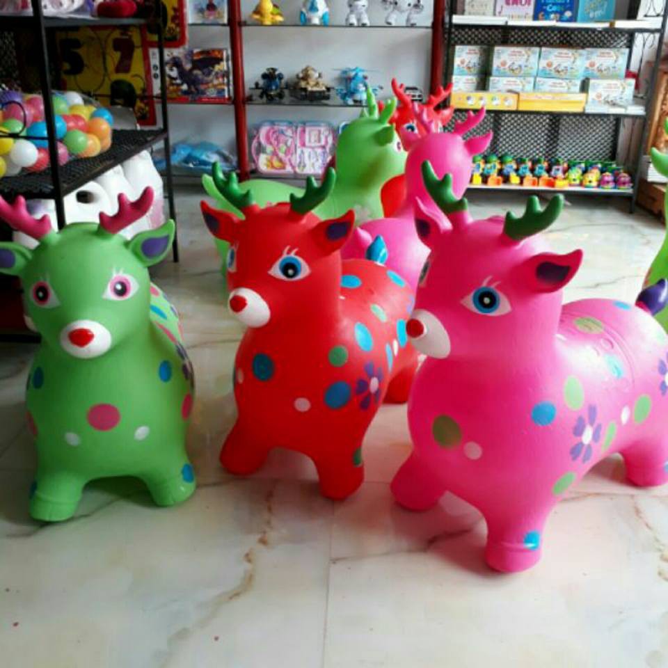 [KHO SỈ] Hươu nhún Cao cấp cho bé (Thú nhún bơm hơi)