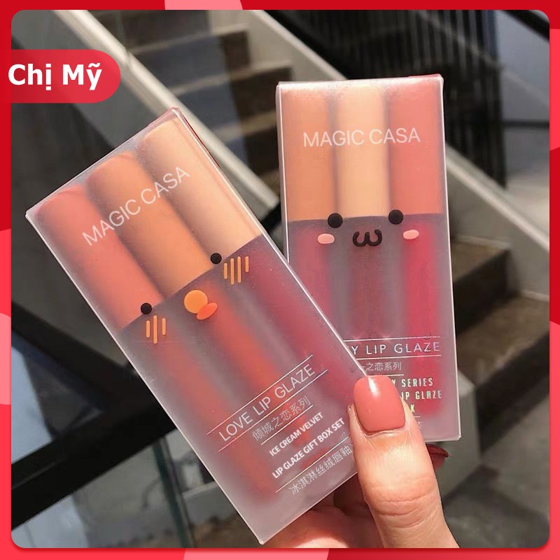 Set 3 Cây Son Kem Lì MAGIC CASA Fluffy Lip Glaze velvet | BigBuy360 - bigbuy360.vn