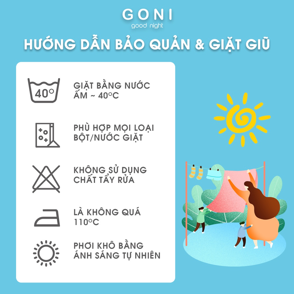 Bộ chăn ga gối cotton tici GONI drap giường phối màu đủ size drap ga giường | BigBuy360 - bigbuy360.vn