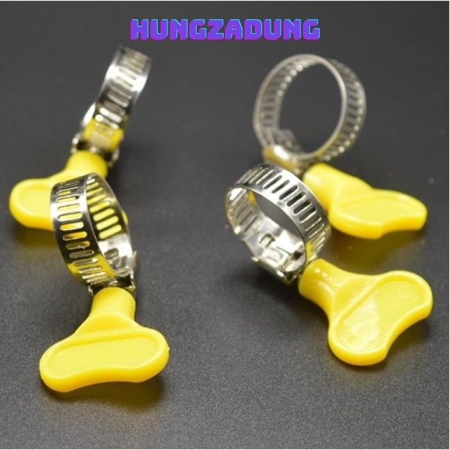 Đai Siết Ổng Nước Cổ Dê Dây Ga Bằng Inox Có Tay Vặn Bằng Nhựa HUNGZADUNG