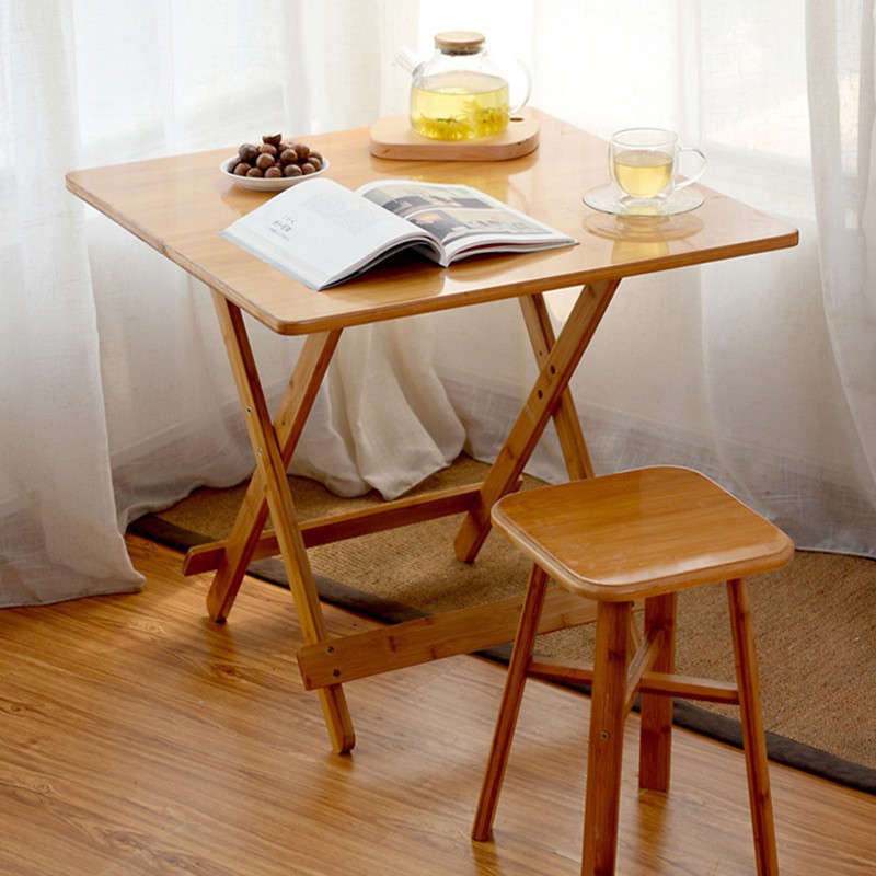 Bàn Đa Năng Gấp Gọn Gỗ Tre Square-Table