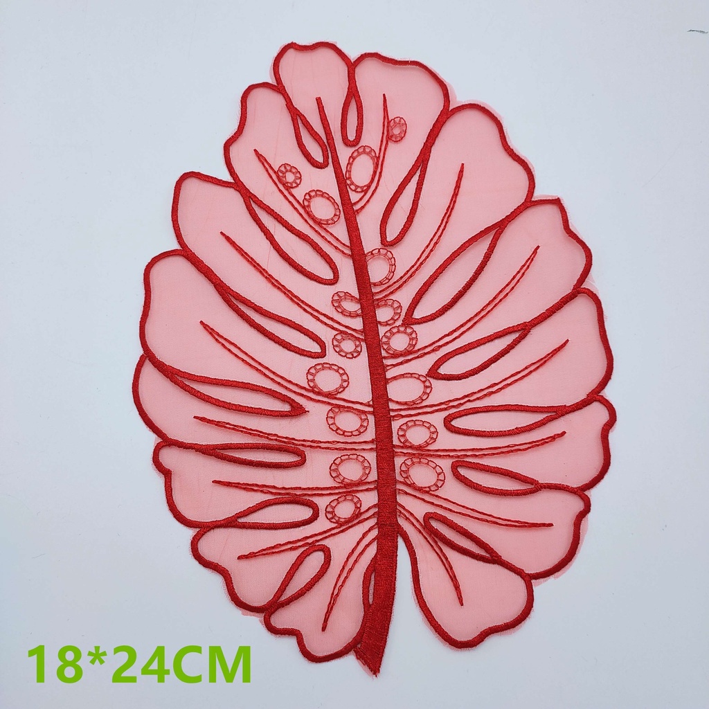 Miếng Dán Vải Lụa Phối Ren Hoa Trang Trí Quần Áo diy