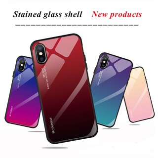 Ốp Lưng Kính Cường Lực Gradient Cho Iphone X/ XS/ XR/ XS Max/ 7/8 Plus. 06 Màu Sắc Khác Nhau, Chống Bám Vân Tay, Chống C