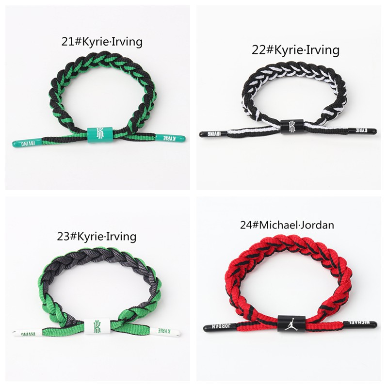 ngôi sao bóng rổ vòng tay bện dây thừng thời trang thể thao tay dây