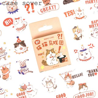 Hộp 45 Sticker Chủ Đề Mèo Ảo Thuật Trang Trí Planner - Case Sover