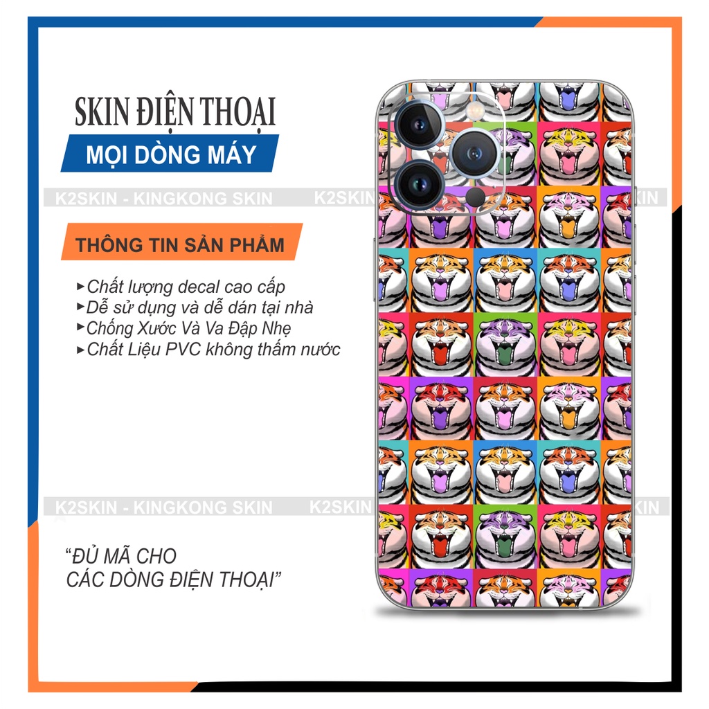 Miếng dán Skin dành cho Androi và Iphone các loại 6/6s/7/8/ 7plus/11/11pro/11promax/12pro/12promax/13/13promax (SKU 201)